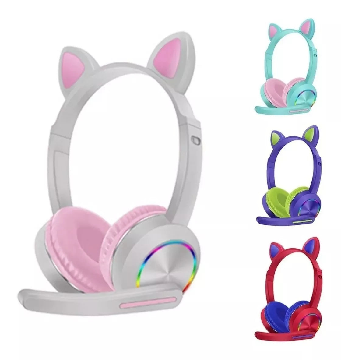 Audífonos Orejas Gato Bluetooth microfon
