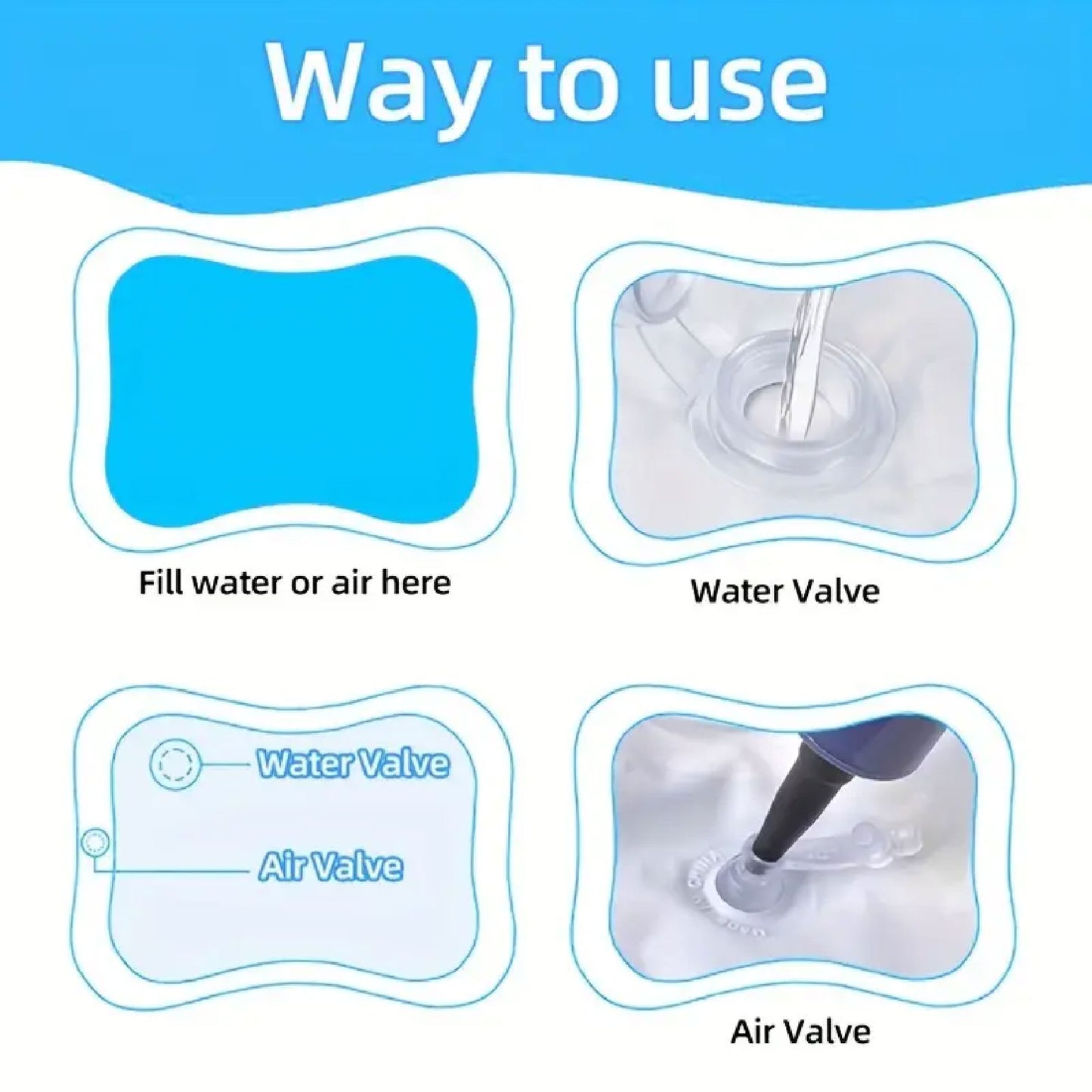 COLCHONETA TAP.DE AGUA INFLABLE BEBÉS cu