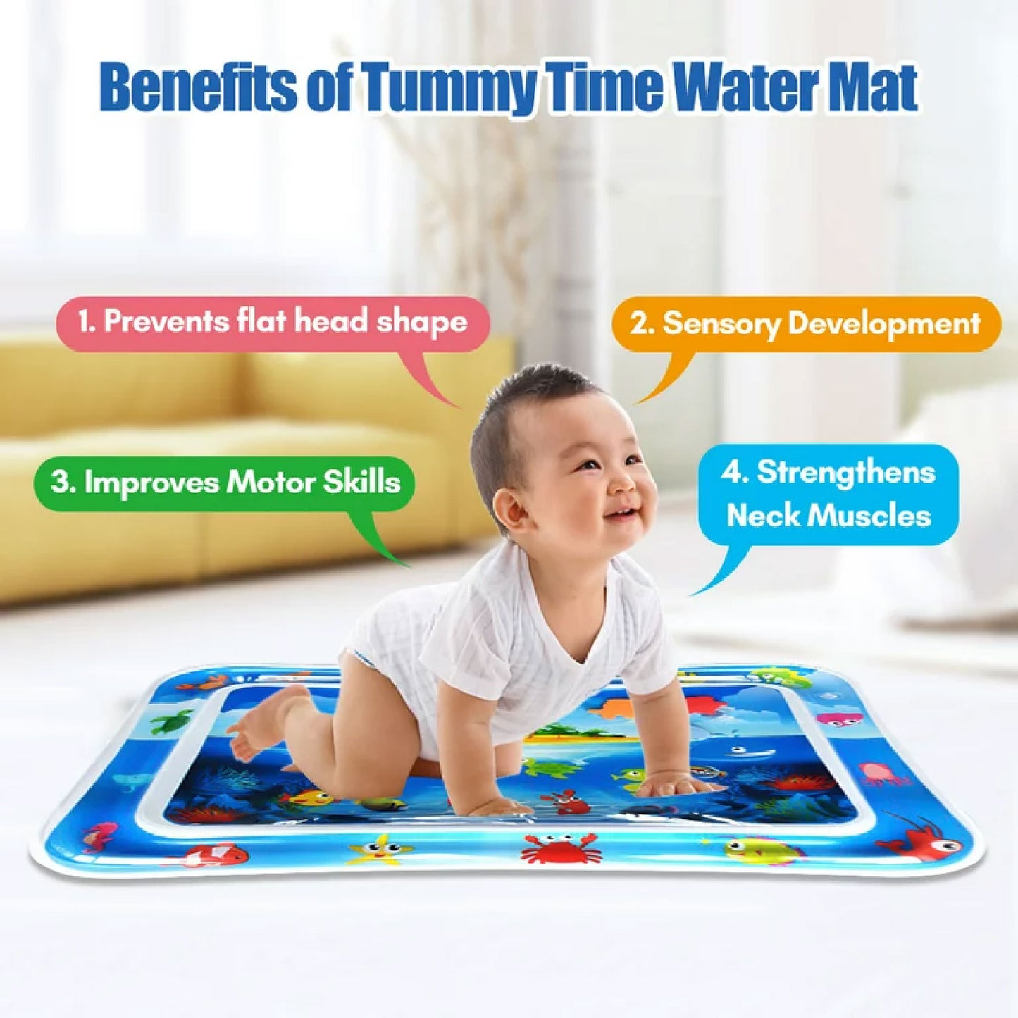 COLCHONETA TAP.DE AGUA INFLABLE BEBÉS cu