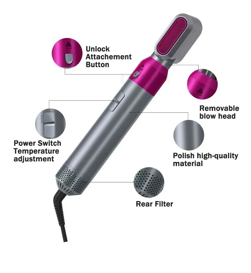 Cepillo Secador Multifuncional 5 En 1