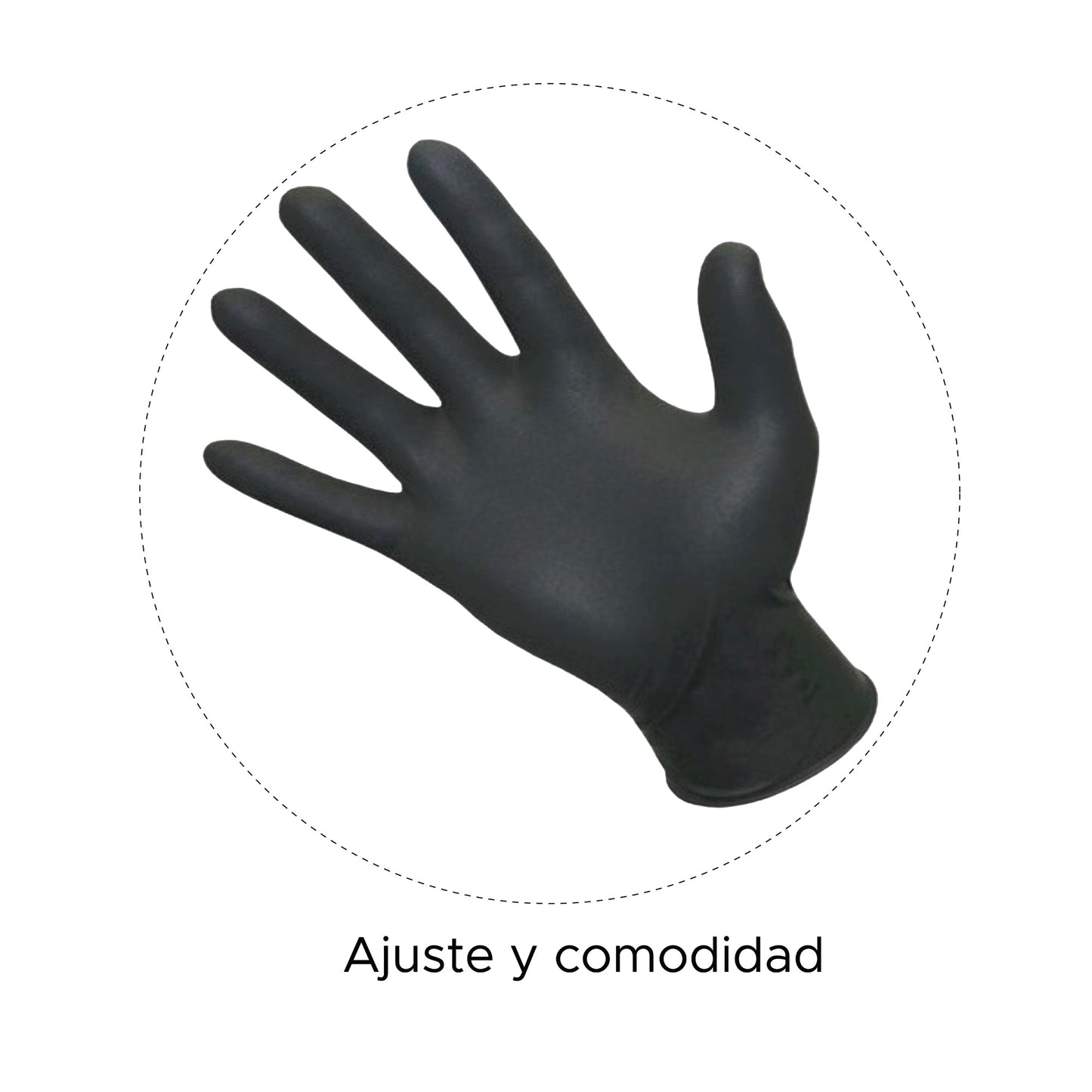 Guantes de nitrilo negros talla L