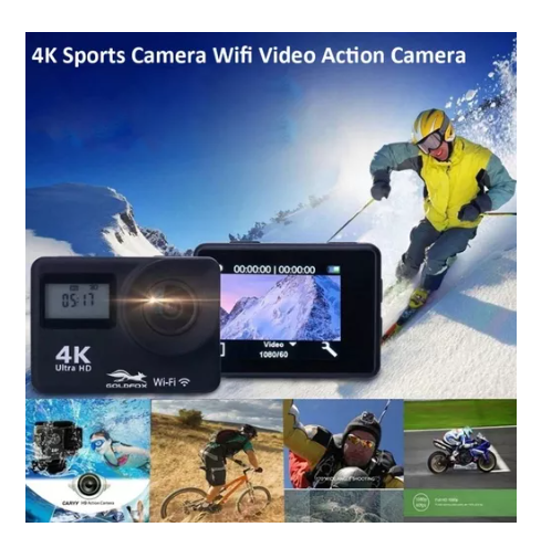 CAMARA MOTO 4K WIFI DOBLE PANTALLA