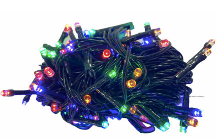 Lineal 100 Bombillos Cable Verde 8 Mtrs