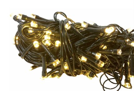 Lineal 100 Bombillos Cable Verde 8 Mtrs