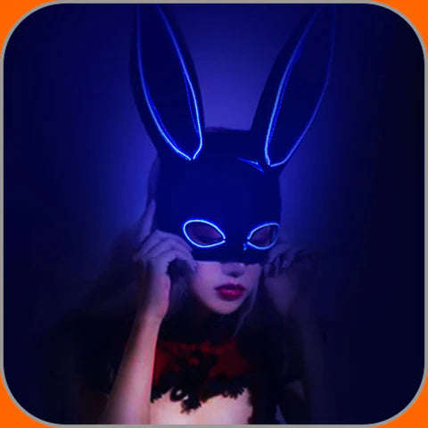 Mascara Coneja Negro Disfraz Sexy Hallow