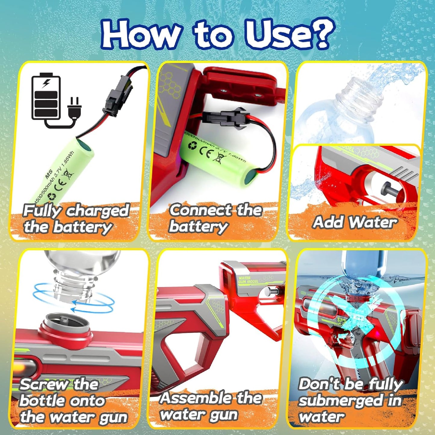 Pistola Agua 2en1 Eléctrica Automatica