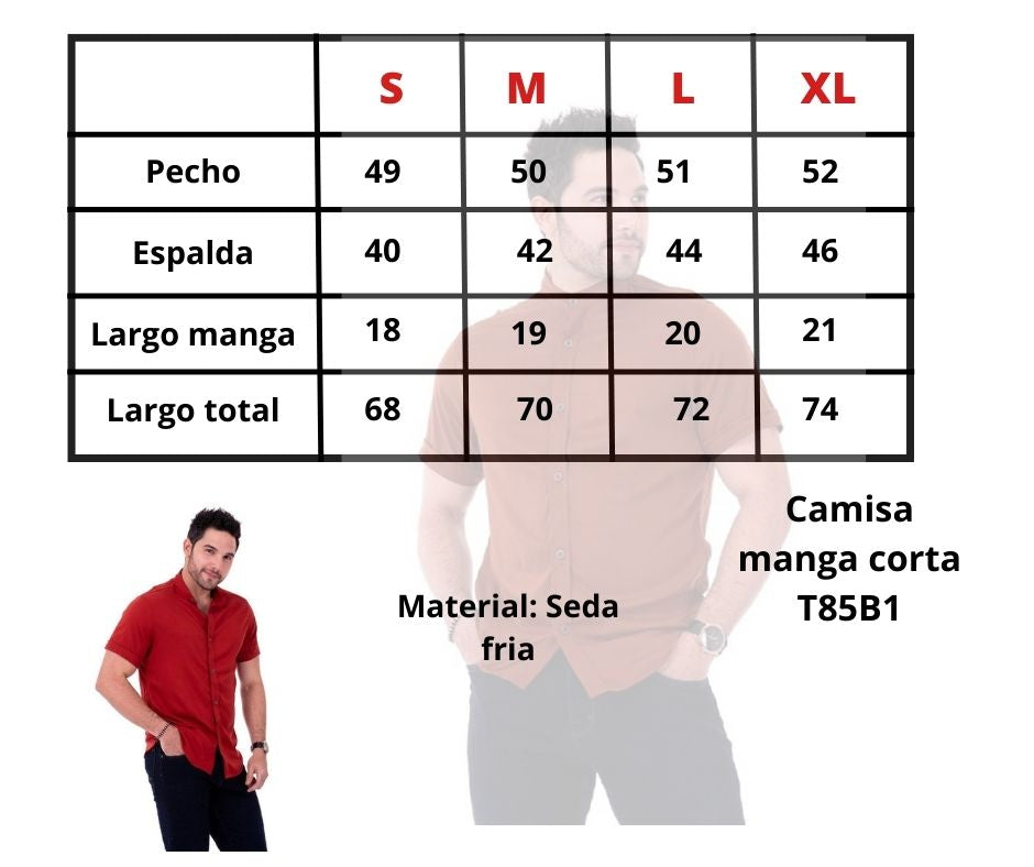 Camisa manga corta caballero T85B1