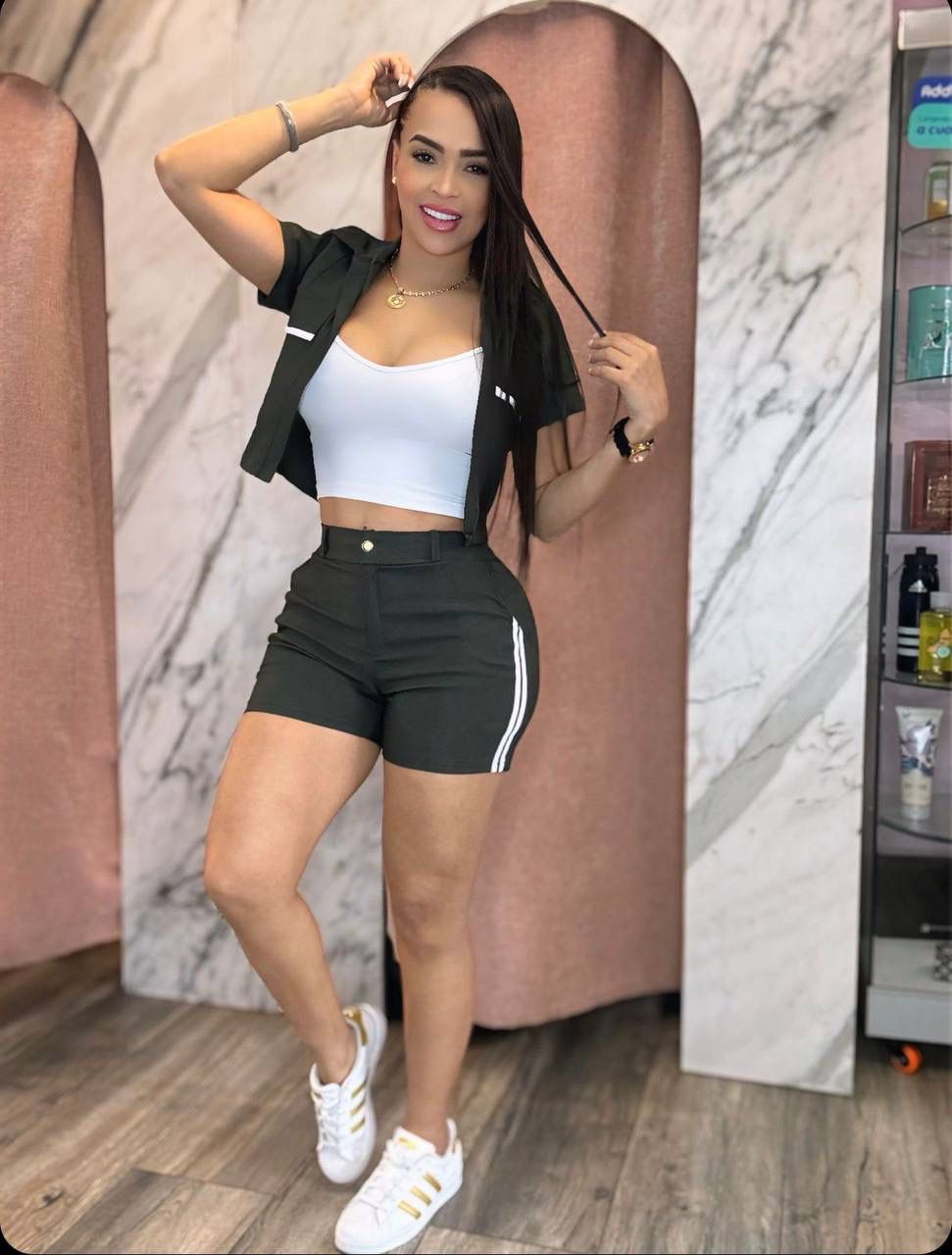 ✨ Conjunto Short, Blusa Y Chaleco M028 ✨