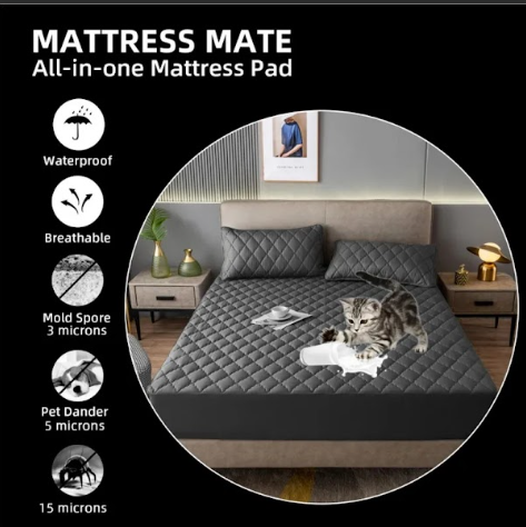 Protector Cubre Colchón Cama Doble-Queen