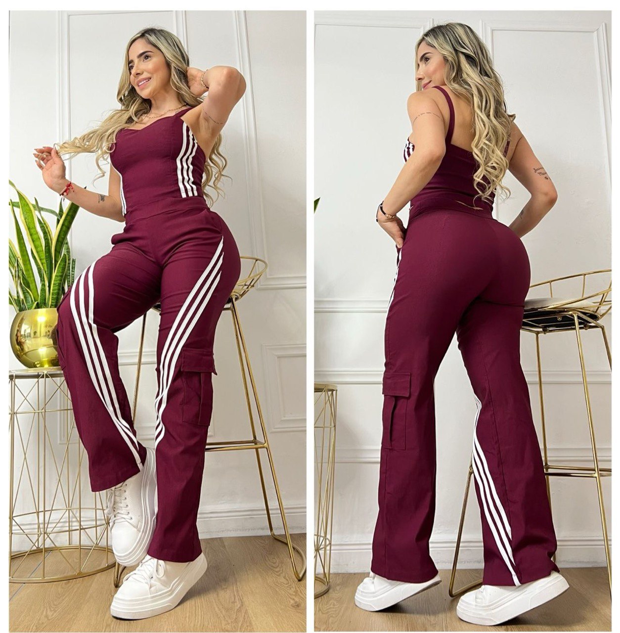 Conjunto pantalón y blusa lineas  2158