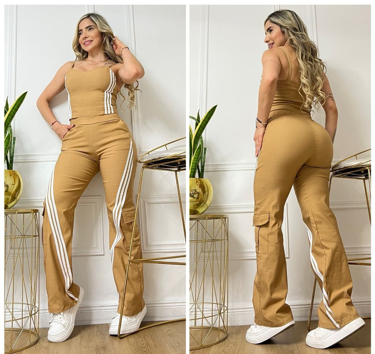 Conjunto pantalón y blusa lineas  2158