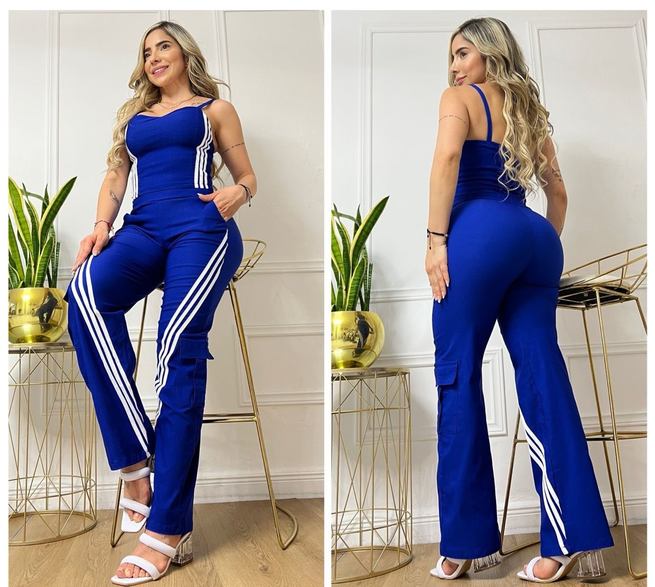 Conjunto pantalón y blusa lineas  2158