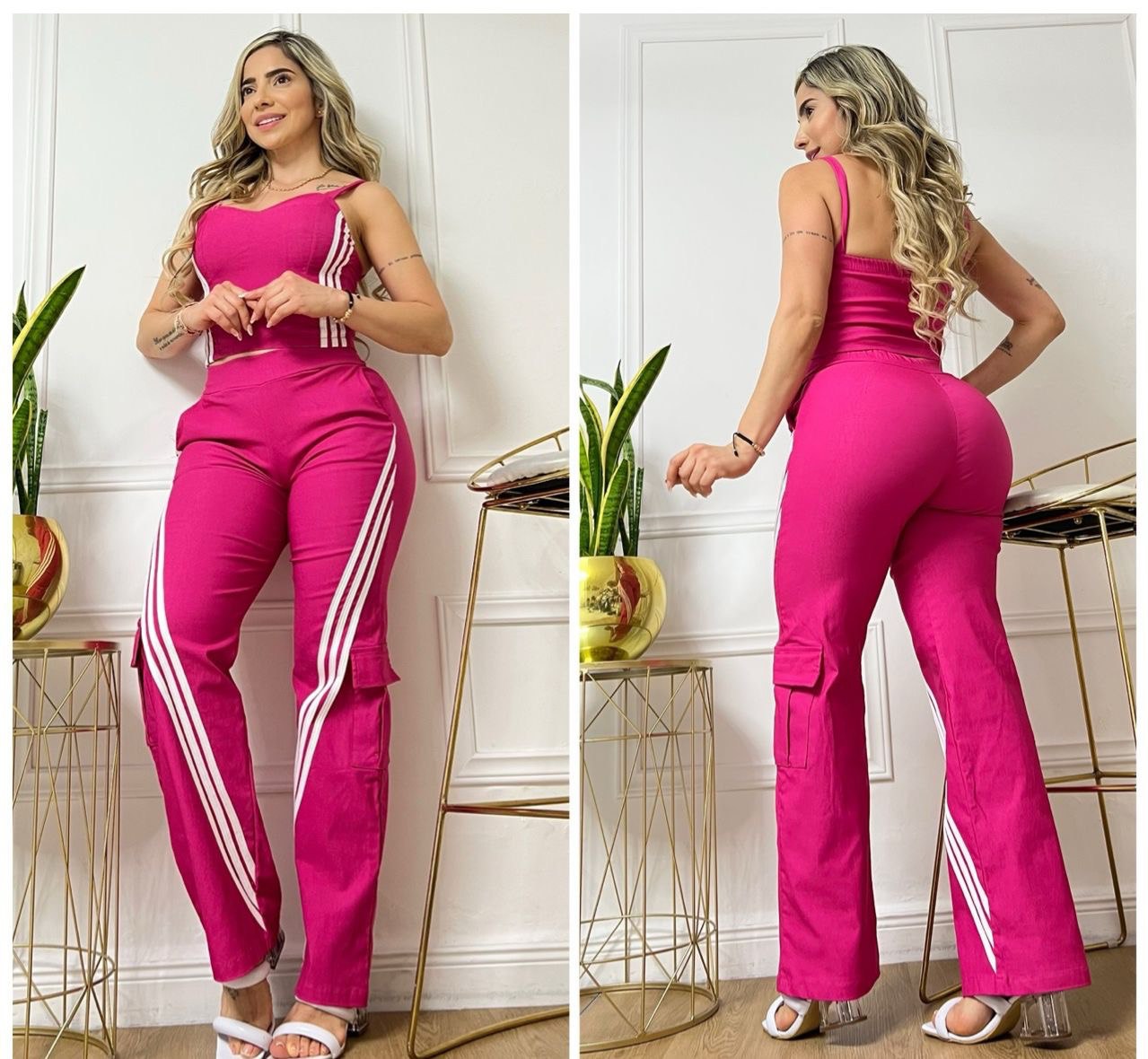 Conjunto pantalón y blusa lineas  2158