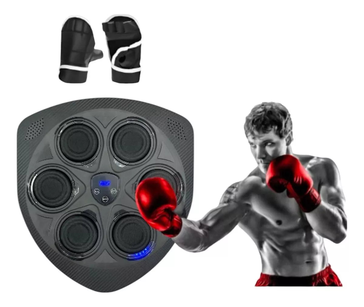 🥊 PANEL DE BOXEO INTERACTIVO CON LUCES LED Y SONIDO