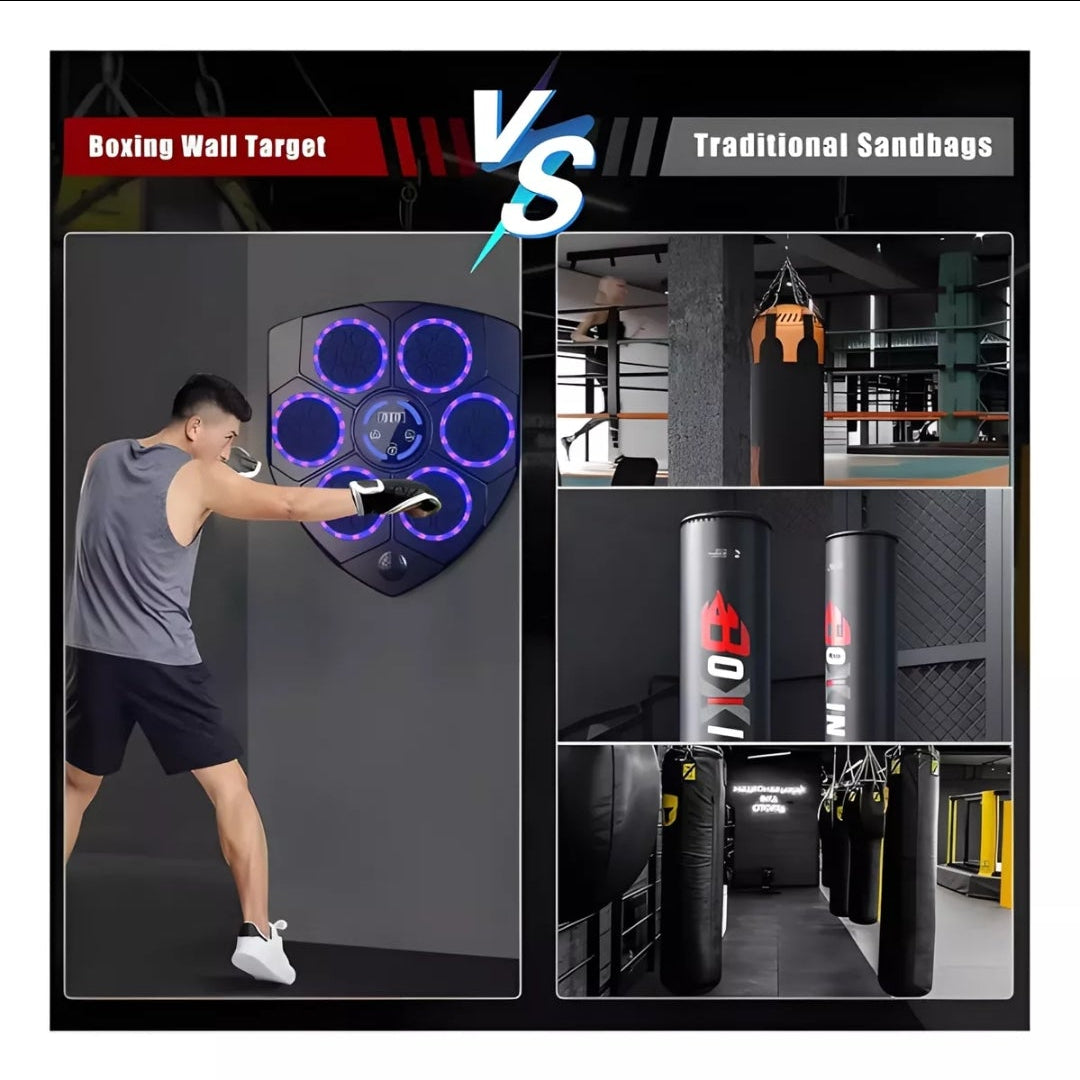 🥊 PANEL DE BOXEO INTERACTIVO CON LUCES LED Y SONIDO