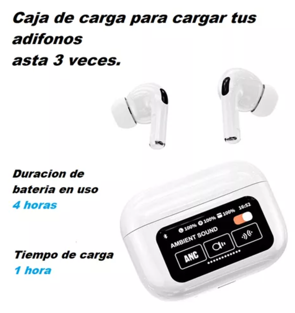 AUDIFONOS AIR PODS PRO CON PANTALLA 🎧