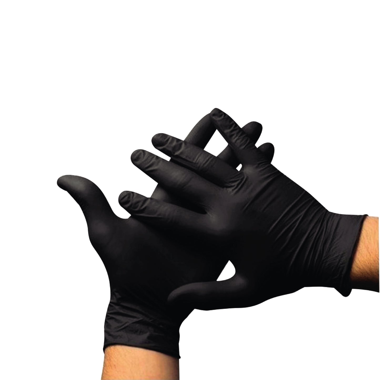 Guantes de nitrilo negros talla L